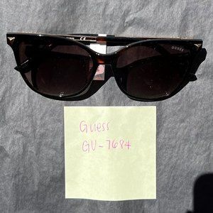 Guess Tortoiseshell and Gold Square Sunglasses